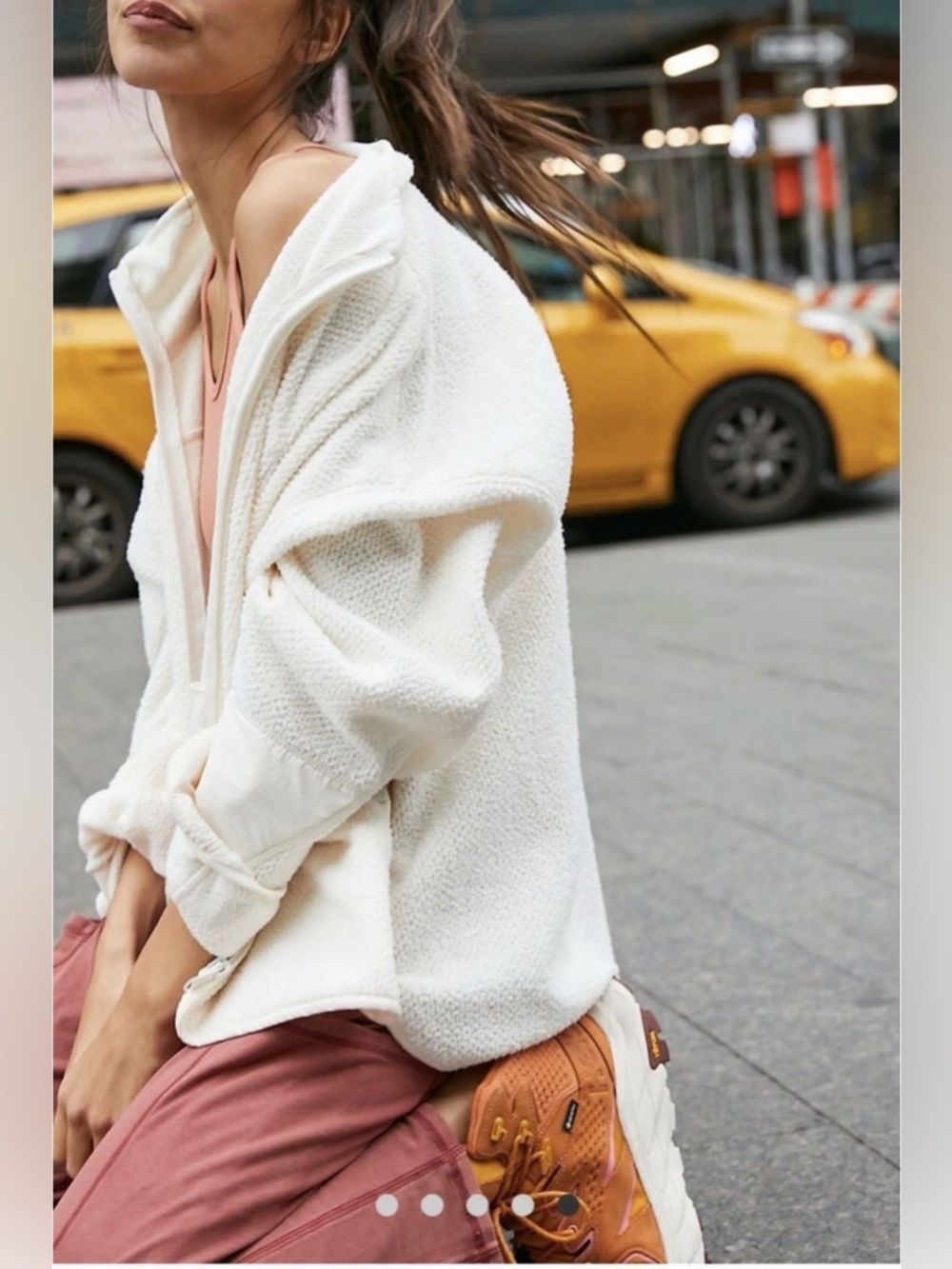 🤍 Free People Movement Ziggy Fleece Jacket ✨ Cream Brushed Sail Cozy Size S - Picture 3 of 8
